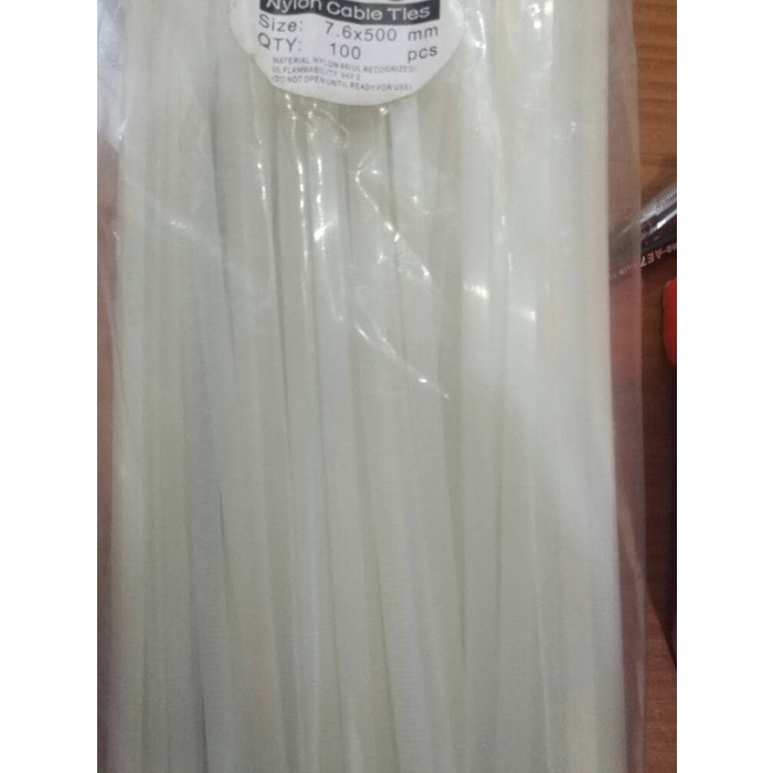 

Kabel Ties 500 x 7,6 mm Ties Pengikat 50 cm isi 100pcs - Putih