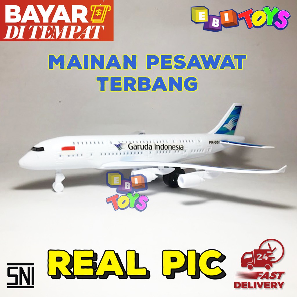 GUH MAINAN PESAWAT TERBANG GARUDA INDONESIA CITILINK BATIK AIR LION AIR MAINAN MINIATUR PESAWAT