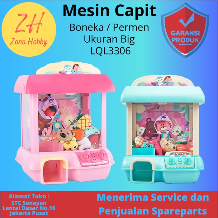 Mainan Anak Mesin Capit Besar Boneka Permen Claw Machine Candy Grabber