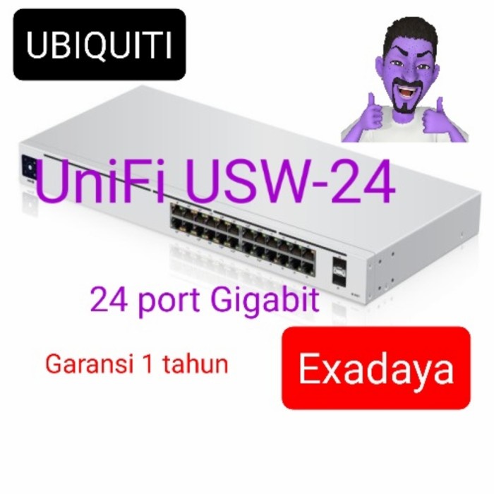 Terlaris Ubiquiti Usw-24 , Unifi Switch 24 Port Non Poe