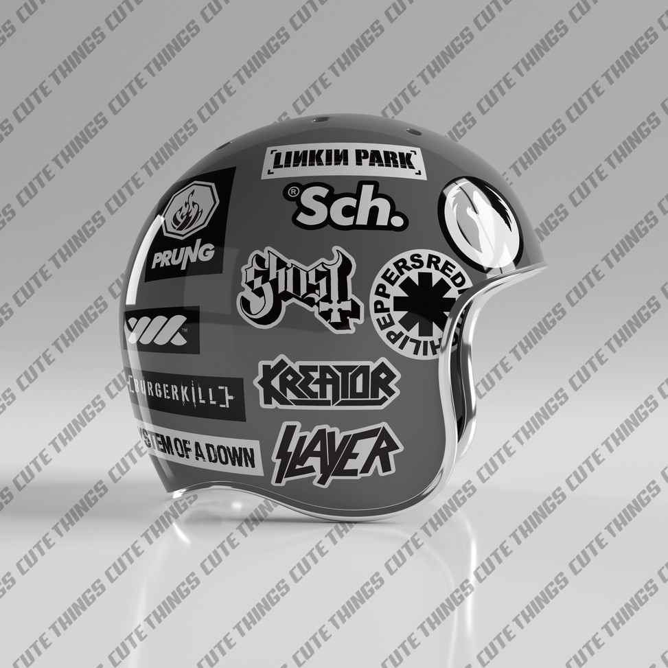 

[PRODUK EH7GR43] stiker pack spesial series black white untuk hp laptop helm tumbler motor brand band hype 0gbe9