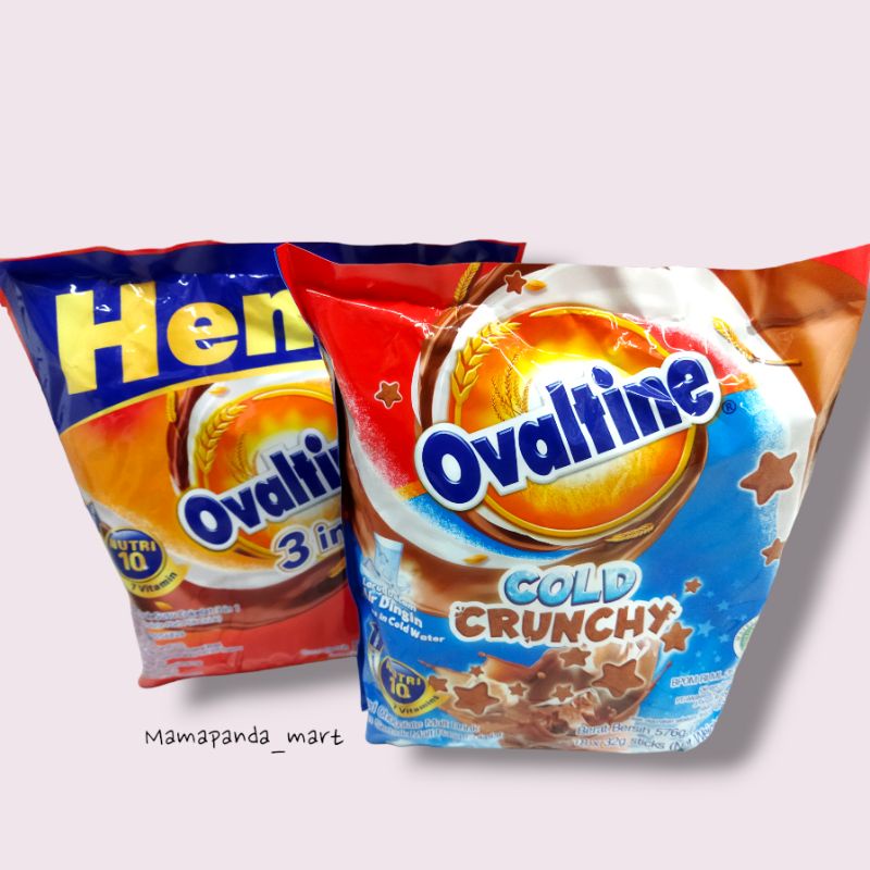 

ovaltine 3in1 sachet 18's/ovaltine cold crunchy sachet/promo ovaltine isi 18x33gr