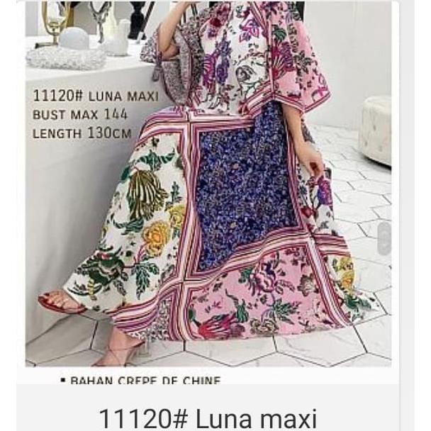 Terbaik Luna Maxi Dress Import Tm 11120 Limited Edition