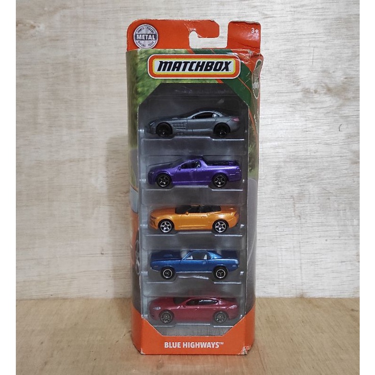Matchbox Giftpack Blue Highways with Mercedes Benz SLR Mclaren grey