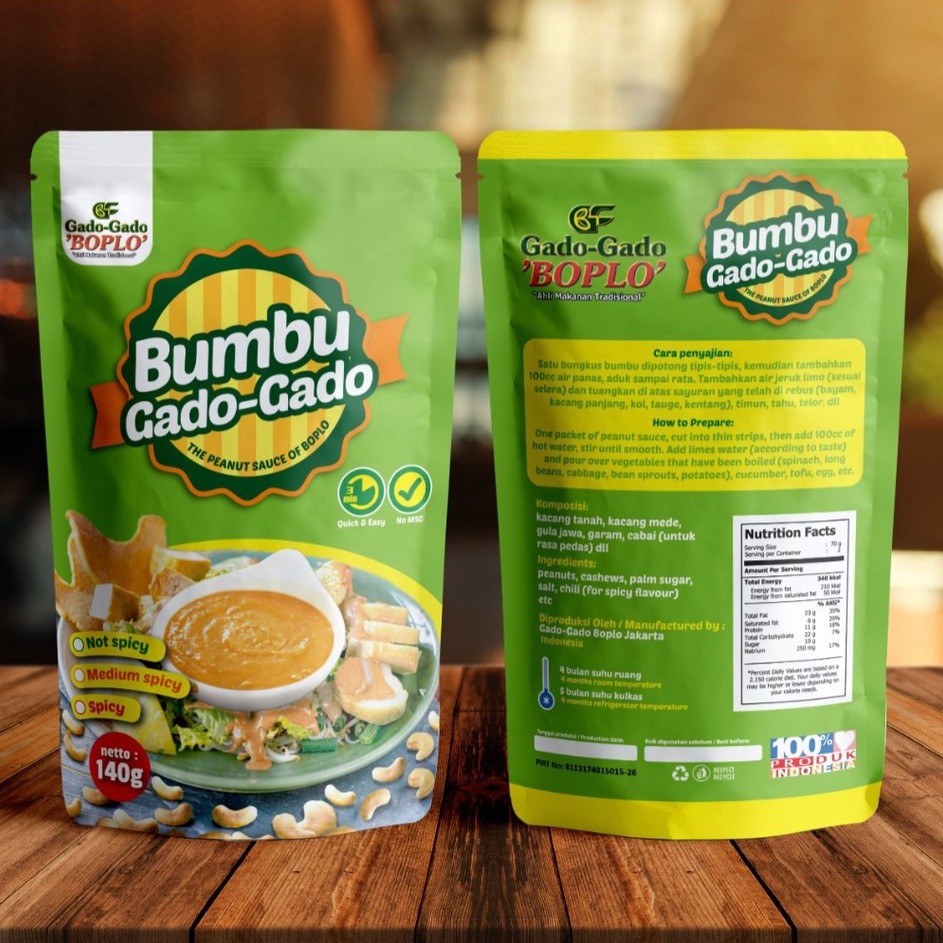 

[KODE PRODUK YL00D4685] Bumbu Gado-Gado Boplo 140gr