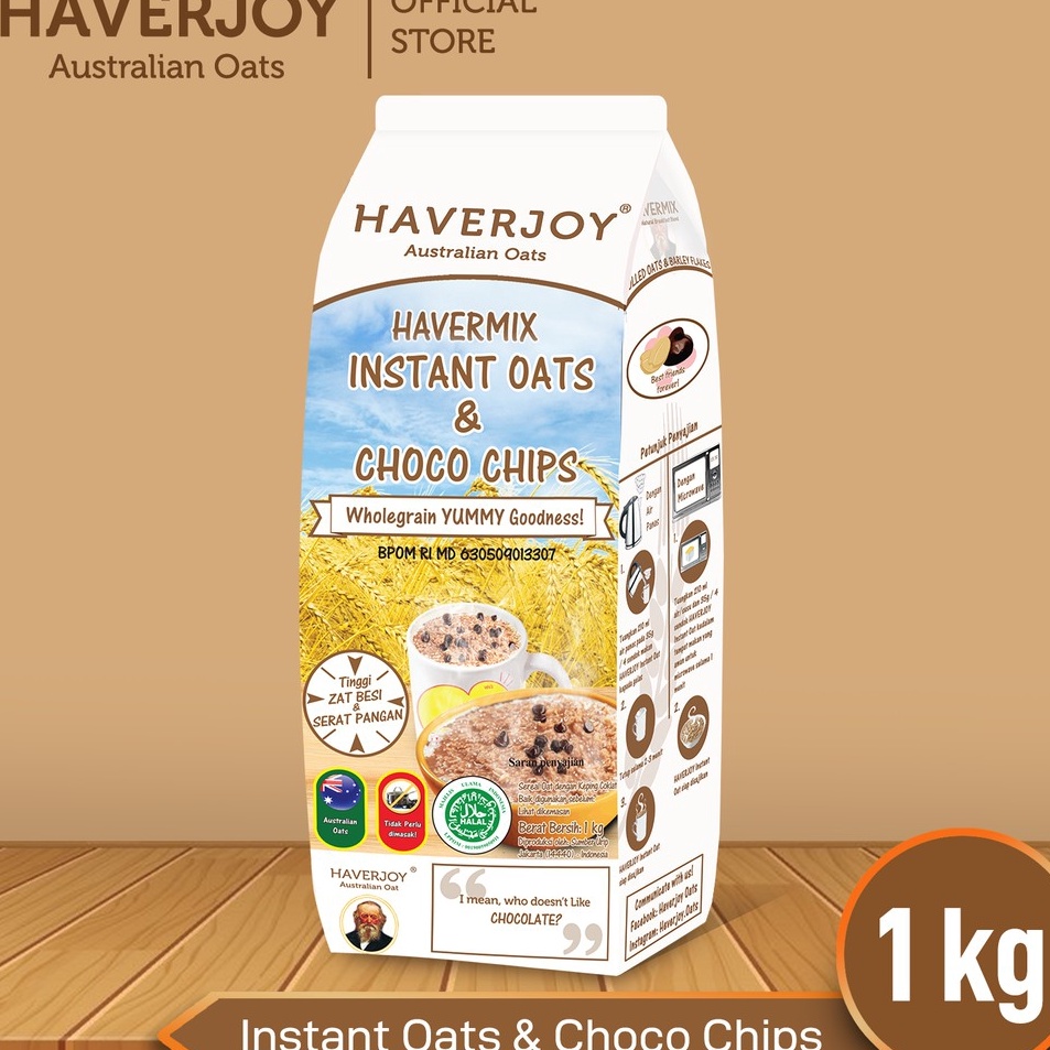 

[KODE PRODUK 6ZJ7A6578] Havermix Instant Oats & Choco Chips 1 kg