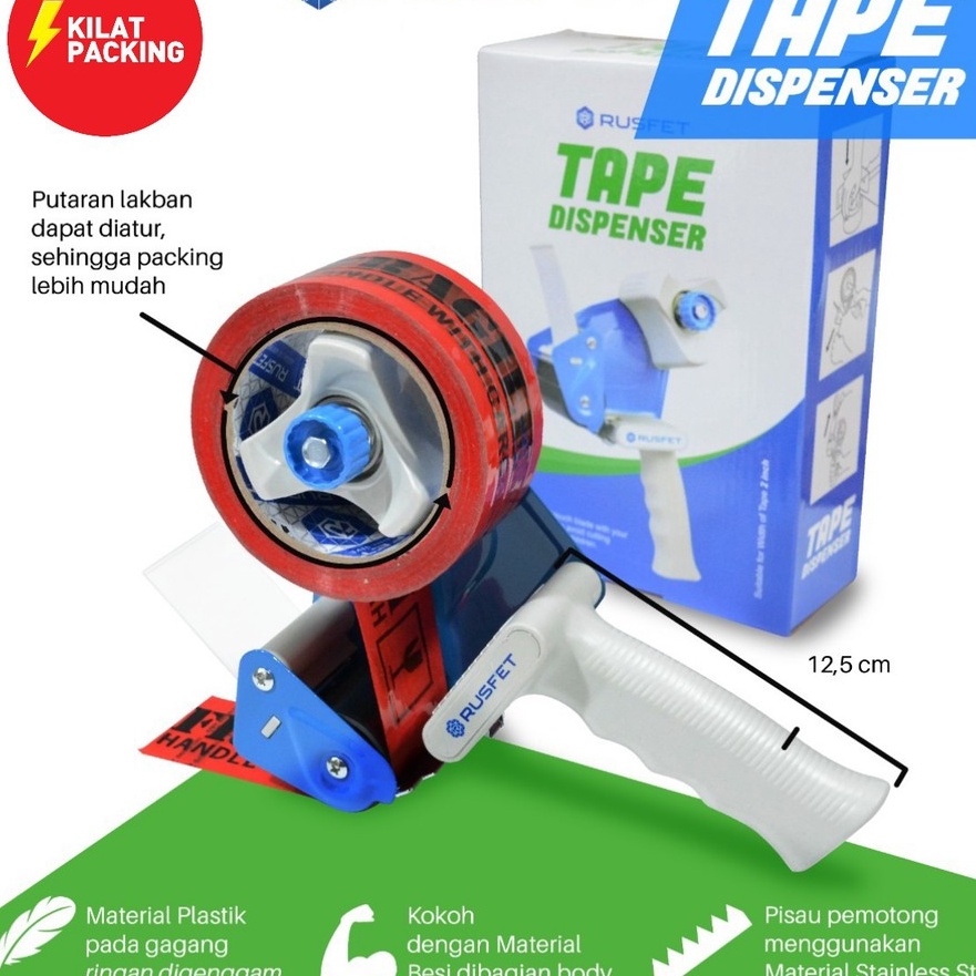 

12.12 BIG SALE FASION Tape Dispenser Gagang / Alat Pemotong Lakban/ Alat Potong Lakban RUSFET gas !!