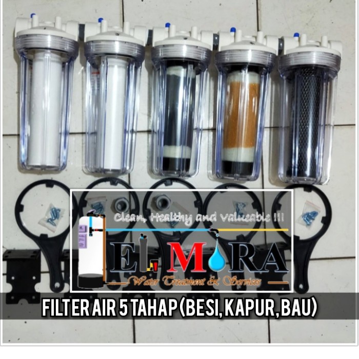 Filter Air Sumur 5 tahap (kapur, besi,bau, keruh)