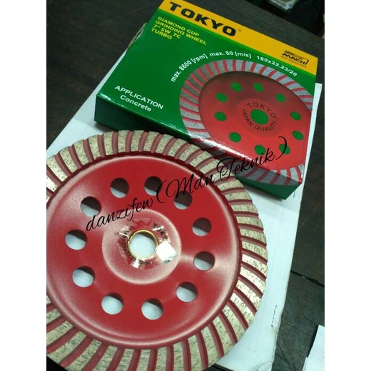 Batu Gerinda Diamond Mangkok Merk TOKYO Model Turbo/ Diamond Cup Wheel