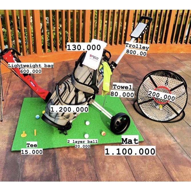 Pgm Golf Bag Waterproof Trolley Troli Tas Golf Troli Golf