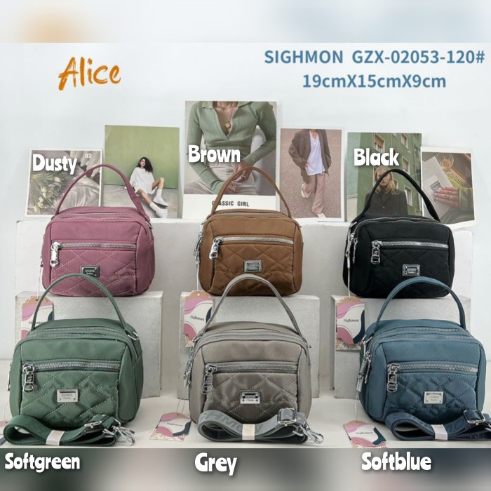 DISKON SPESIAL TAS WANITA ORI SIGHMON KANVAS BORDIR 2IN1 SGH02053 3SLETING TERLARIS