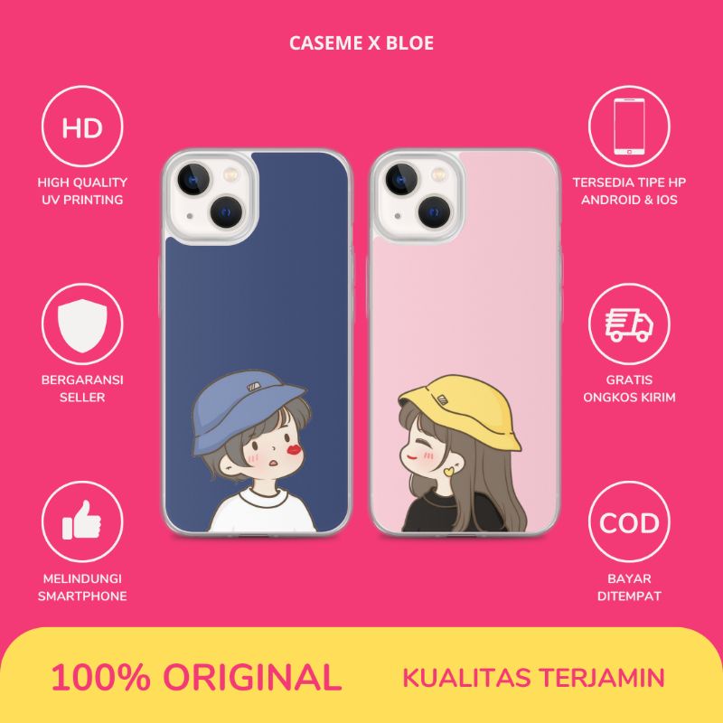 Custom Case Cute Chibi Couple All Type Hp