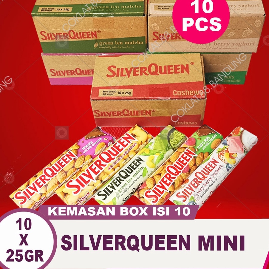 

TERLARIS BRANDS FESTIVAL SILVERQUEEN 25GR 1 BOX 10 PCS, COKLAT SILVER QUEEN KECIL 1 DUS CHUNKY BAR 30GR ISI 10 X 25 GRAM !!!