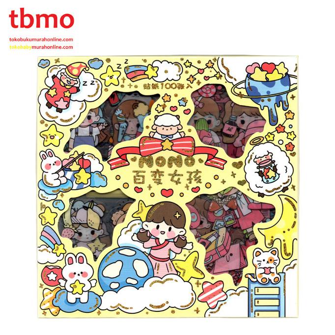 

Coco Nono Sticker Box / Deco Sticker PVC Anti Air Isi 100 Lembar