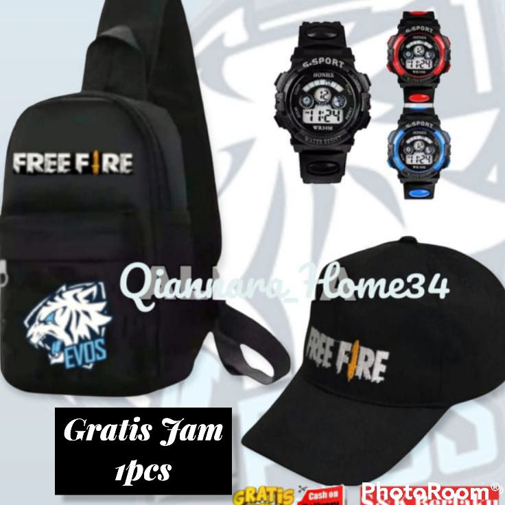 【murah】 Waistbag/Tas Selempang Anak Laki-Laki Karakter FF Super Hero Murah