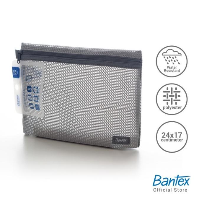 

Bantex Grey Zipper Storage Pouch Handbag Pencil Case 8107 05