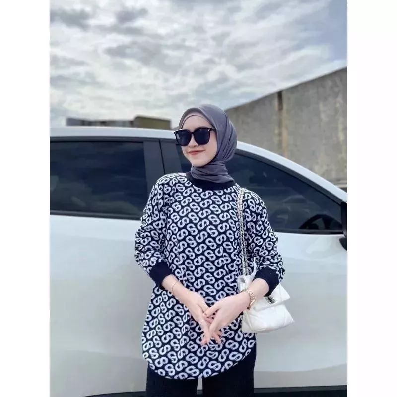 Relz | ZENA BLOUSE SWEATER OverSize Atasan Wanita Rajut Premium