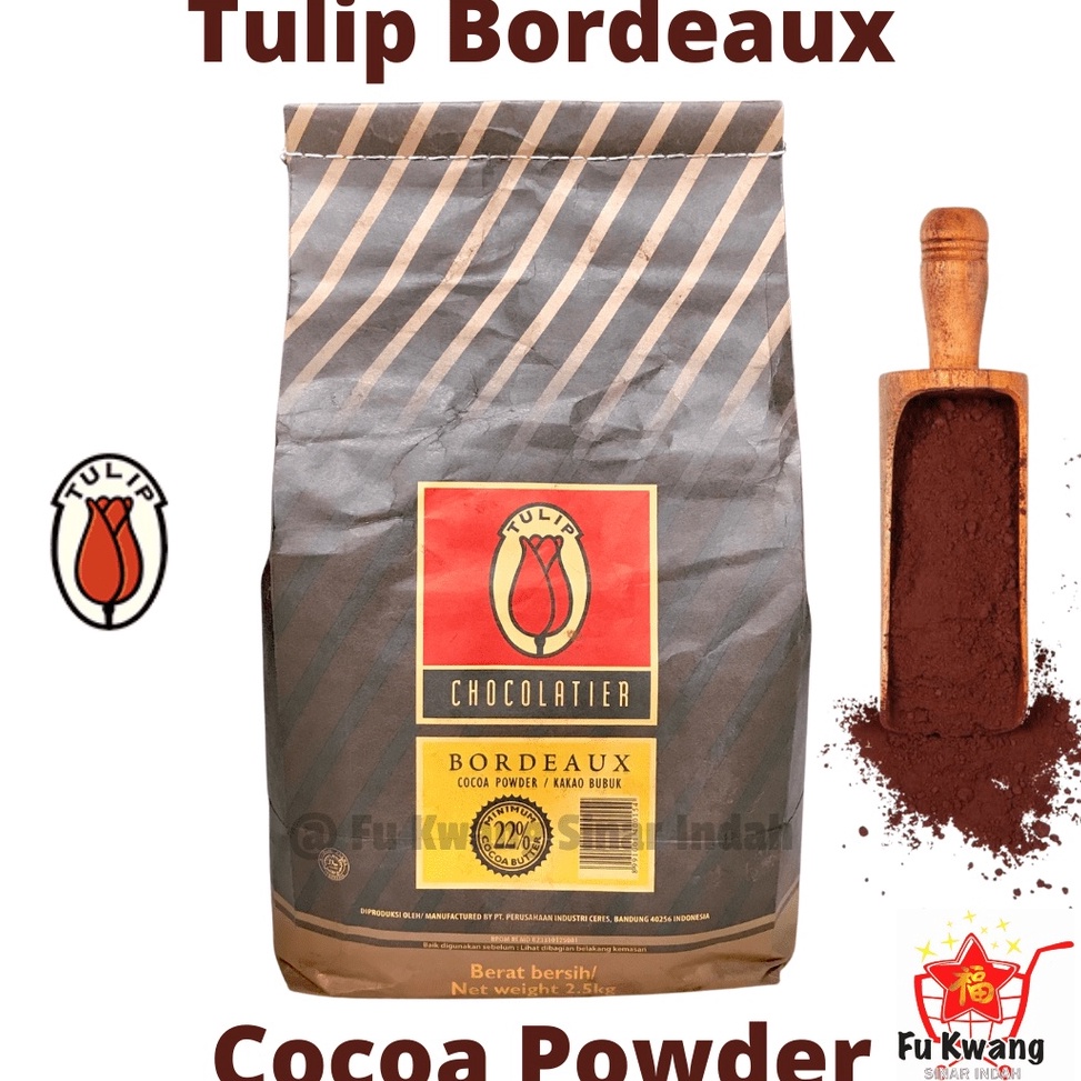 

Kualitas Premium.. Tulip Bordeaux Pure Cocoa Powder Cokelat Coklat Bubuk 81