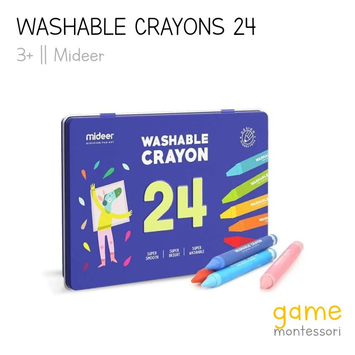 

Best Seller Mideer Washable Crayon 12, 24, 36