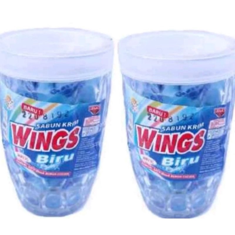 Wings biru sabun krim gelas