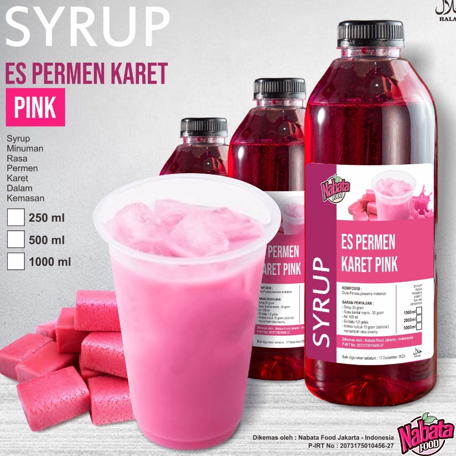 

Miliki Sirup Permen Karet 1 Liter / Bubble Gum Syrup 1000 ml ✔