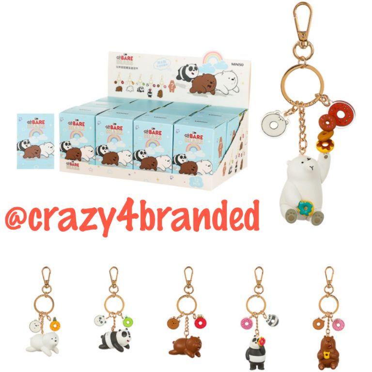 Promo Miniso We Bare Bears Doughnuts Blind Box Key Chain Collections Ji23