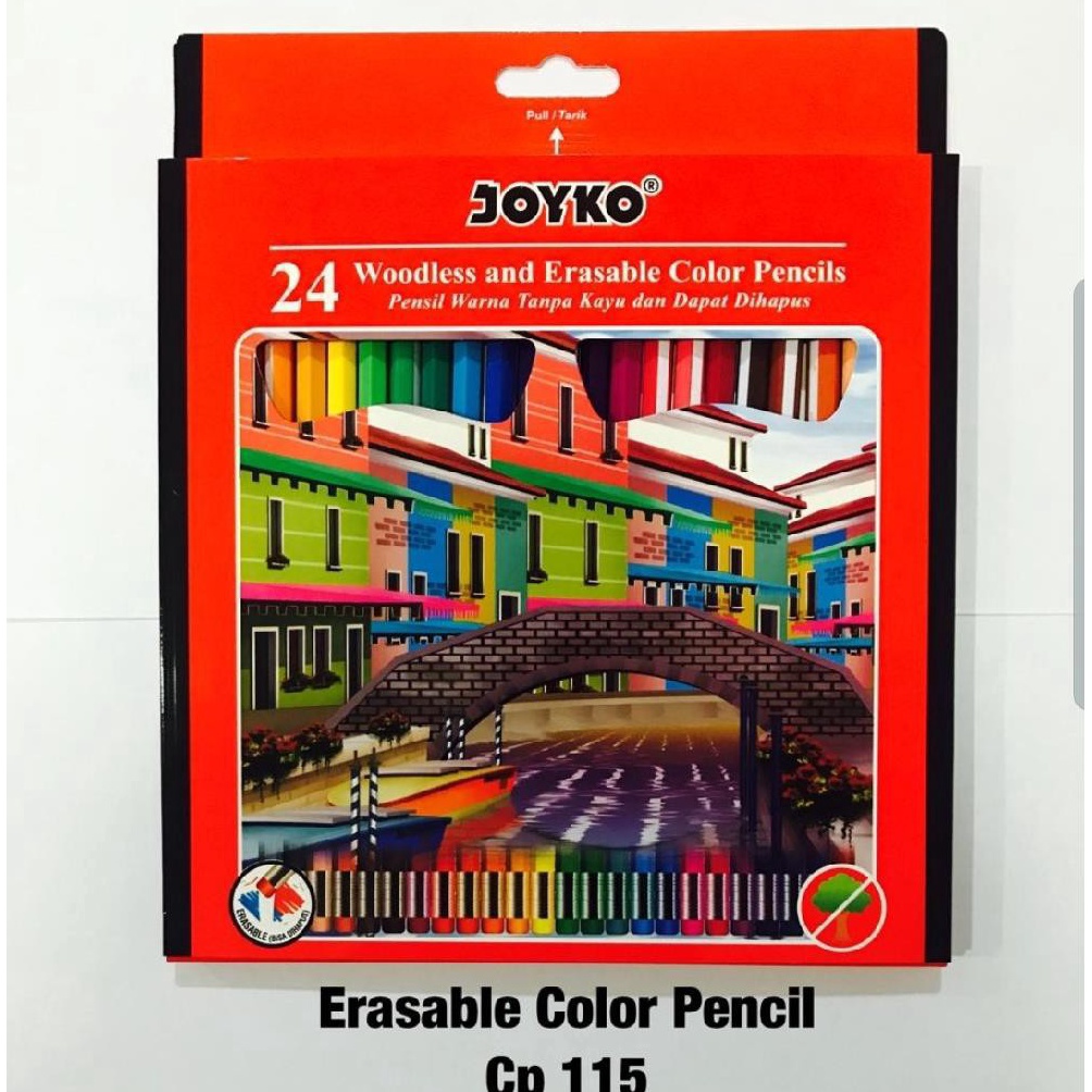 

Best BISA DIHAPUS Pensil Warna 24 Warna CP-115 Joyko L9L