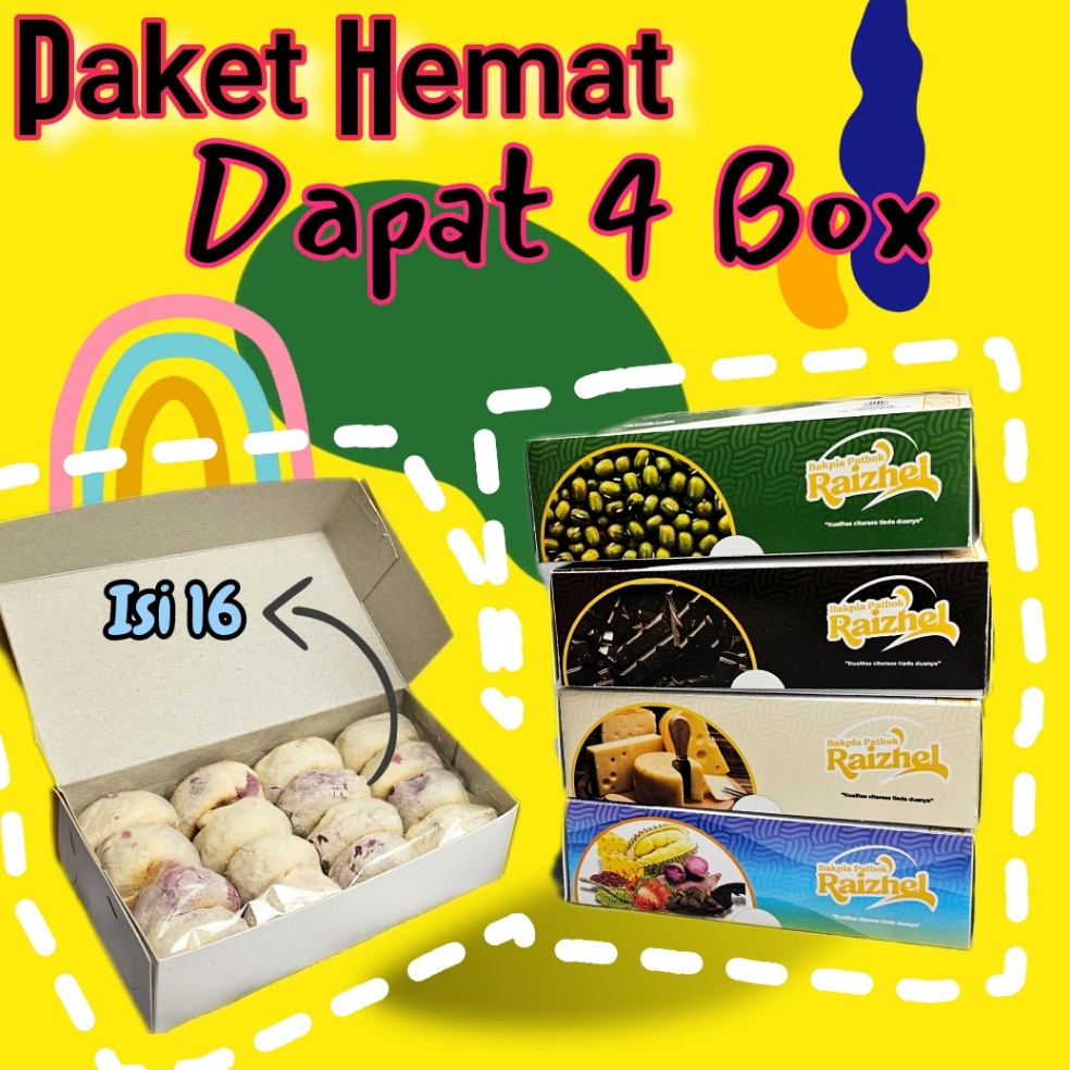 

Produk Terkini.. PAKET4 BOX BAKPIA RAIZHEL isi 16 8J8