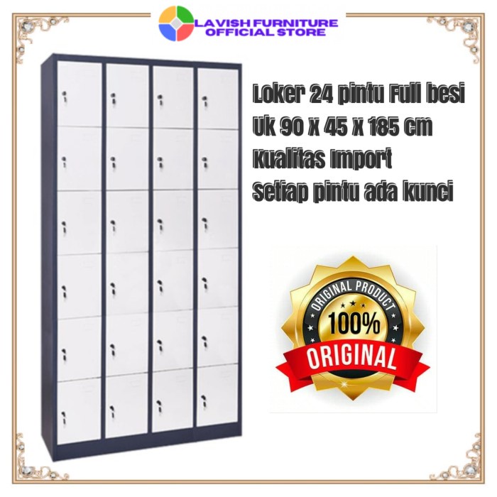 

Locker Cabinet 24 Pintu Full Besi Lk024K