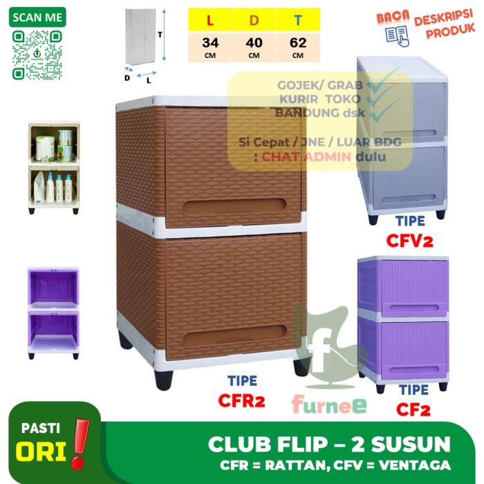 

Terlaris Lemari Club Flip 2 Susun Kabinet Flip Pengganti Laci Serbaguna