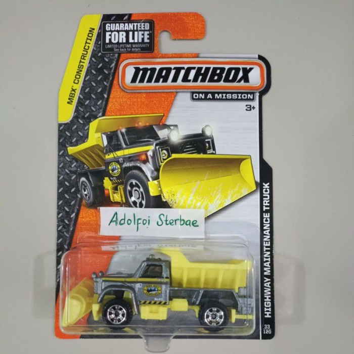 MUST HAVE MATCHBOX PLOW MASTER 6000 HIGHWAY MAINTENANCE TRUCK MBX TERLARIS