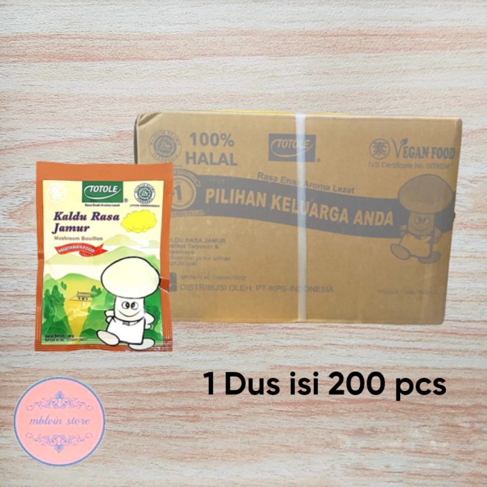 

Totole Kaldu Jamur 40 Gram Dus Isi 200 Pcs