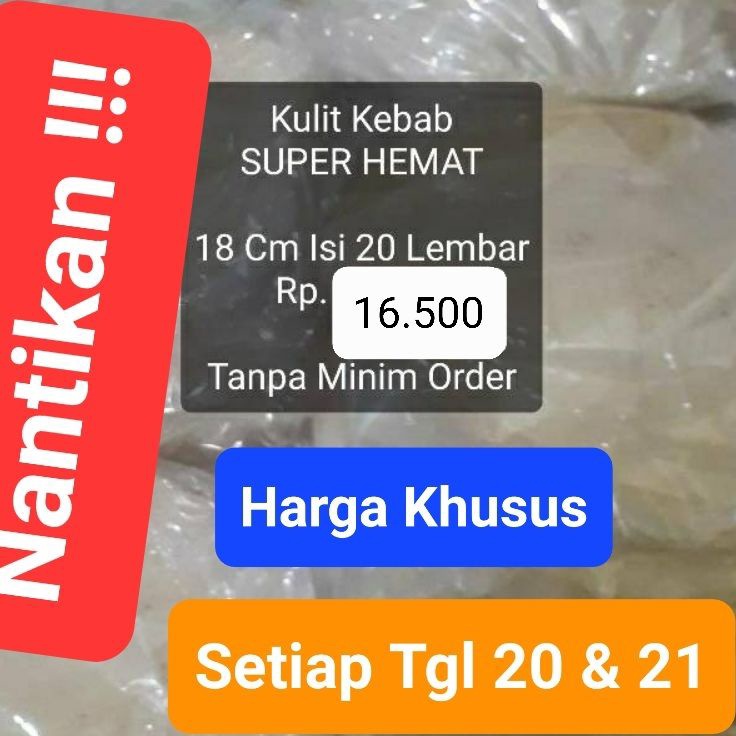 

❤[PROMO ⚡ALE!!!]❤ Kulit Kebab Harga Super Hemat 18 Cm Isi 20 Lembar Tortila Enak Tortilla Top