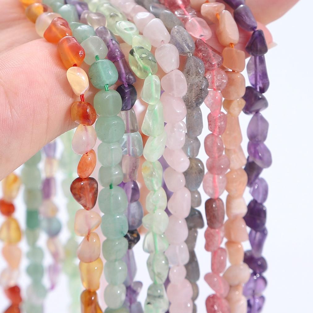 Diskon Keripik Malachite Hijau Alami Manik-Manik 5-10Mm Tidak Teratur Manik-Manik Kerikil Irisan Kec