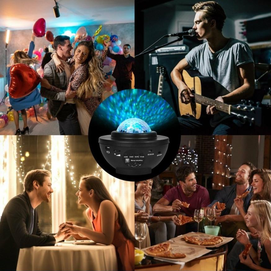 Terbaru [Cod]Proyektor Lampu Dengan Bluetooth Speaker Langit Malam Bintang 2In1 Galaxy Nebula Lamp S