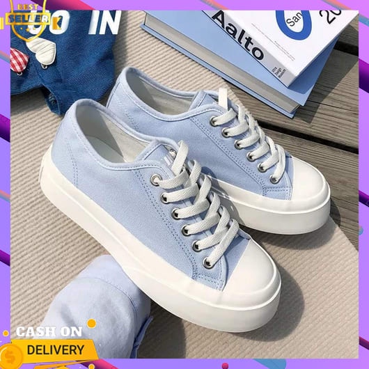 Sepatu Wanita Terbaru 223 Korean Style Dewasa  Sepatu Senam Trendi Loafers Docmart Korea Slip On Ola