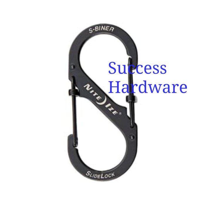 

Aurealiamall Nite Ize Karabiner Stainless Steel #4 S-Biner Slidelock No.4 Hitam