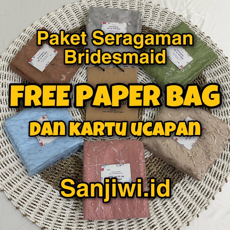 BOOMING|| Kain Paket Bridesmaid / Paket Seragaman Bridesmaid / Baju nikah / Seragaman Keluarga