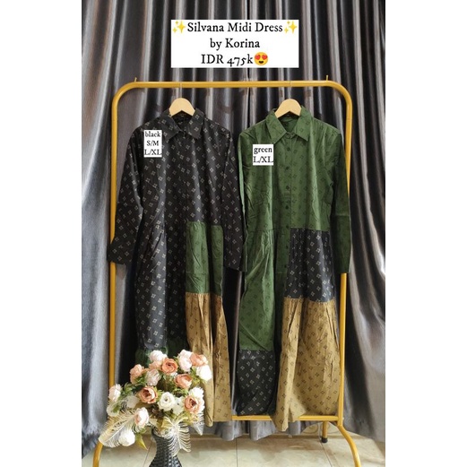 PROMO DRESS WANITA TERBARU SILVANA MIDI dress BY KORINA