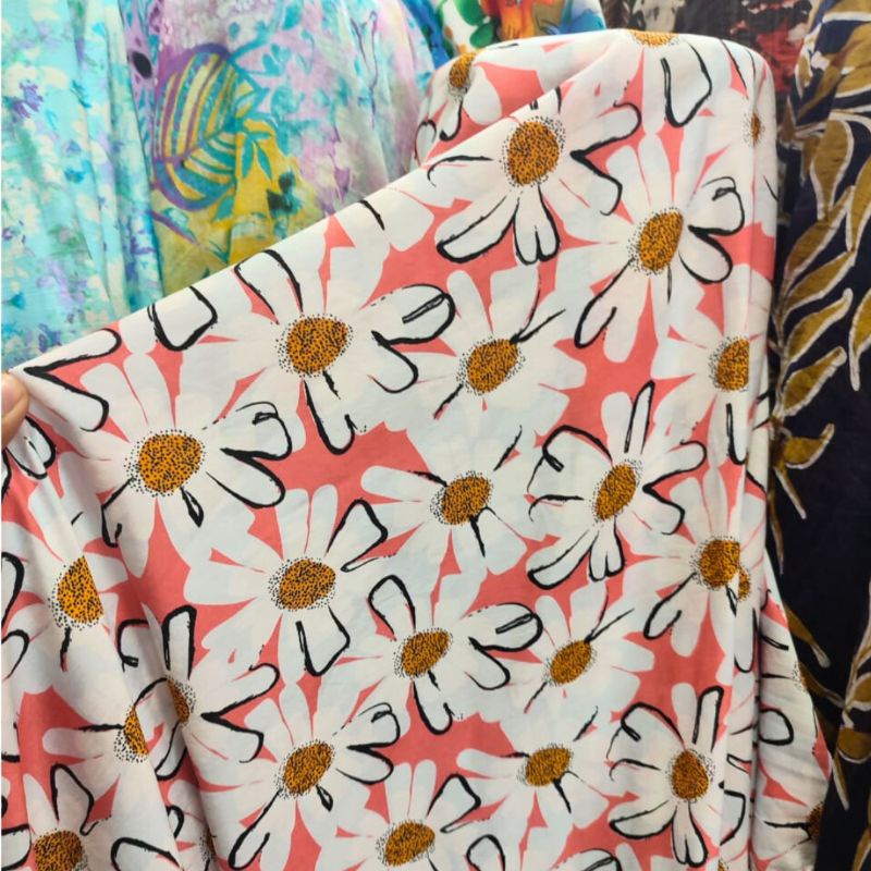 kain katun silky - bahan outer - kain bahan meteran silky