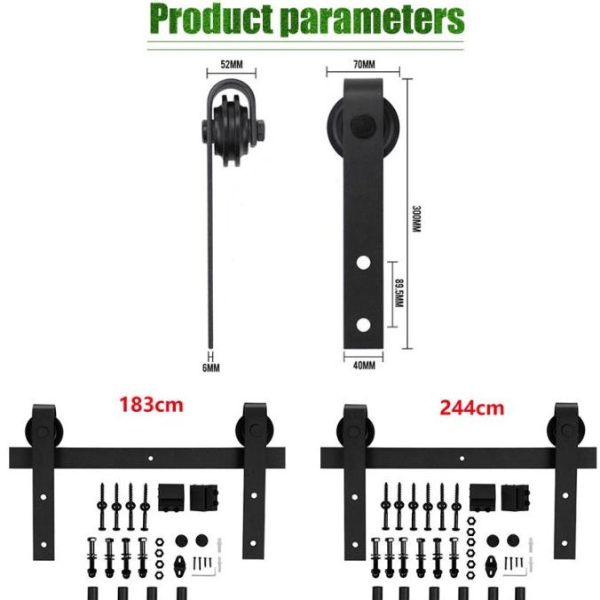 Rel Pintu Geser Industrial Barn Door Sliding Rel Pintu Sleding