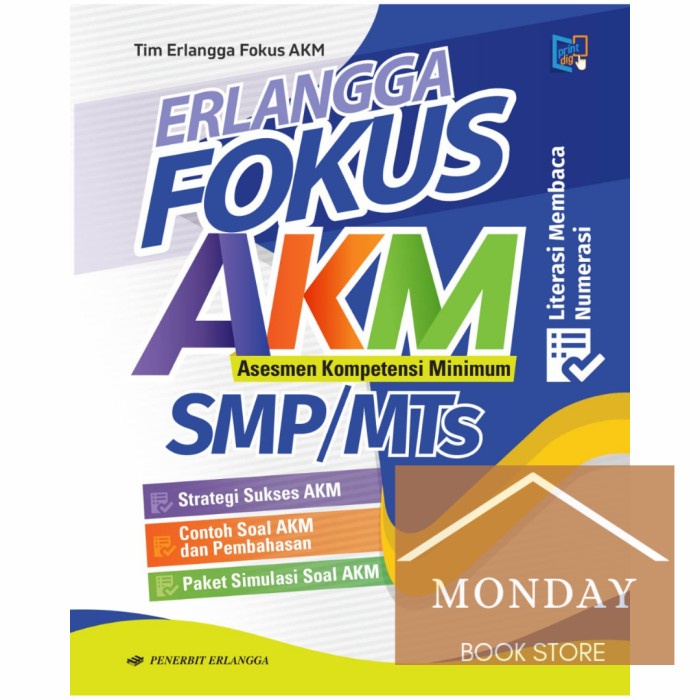 Best Seller Erlangga Fokus Akm Smp + Kunci Jawaban