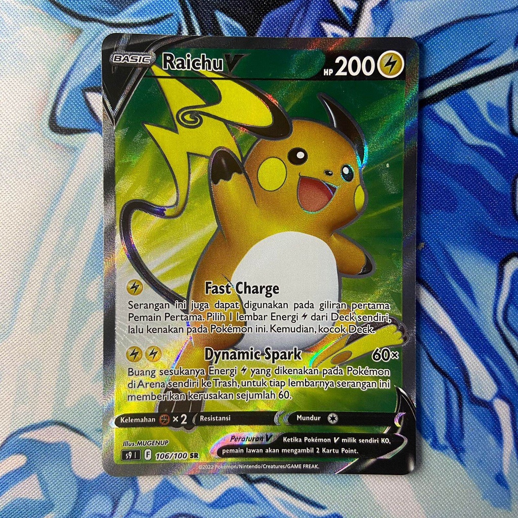 pokemon Indonesia raichu v 106/100 SR original