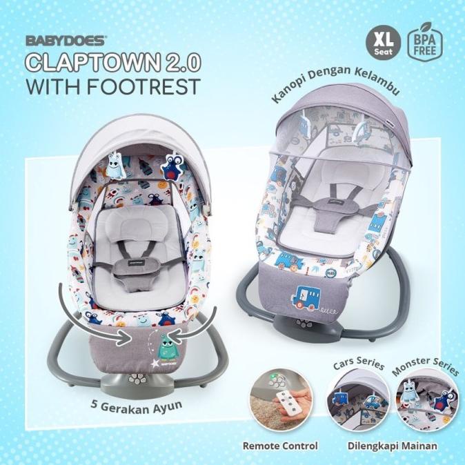 BabyDoes Claptown Swing Chair / Ayunan bayi Bouncer elektrik