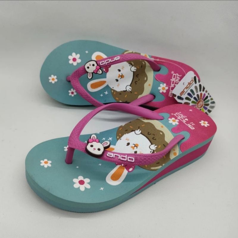 Sandal jepit anak perempuan s32-35 ando wedges
