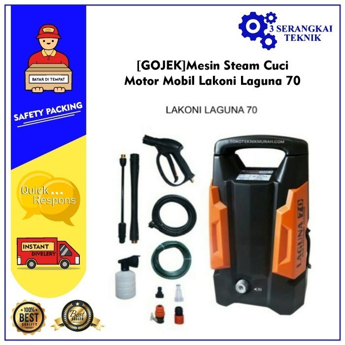 [Gojek]Mesin Steam Cuci Motor Mobil Lakoni Laguna 70