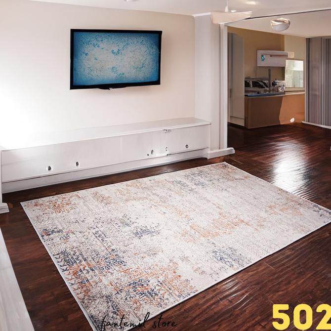 Karpet Lantai Abstrak Estetik Eropa Minimalis Import Polyester