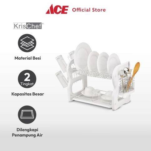 ACE - Stora Rak Piring 2 Tingkat - Putih