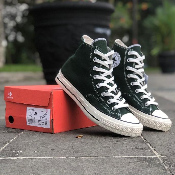 Sepatu Pria Sepatu Converse Hijau Army Allstar Tinggi Original Vietnam 38-43
