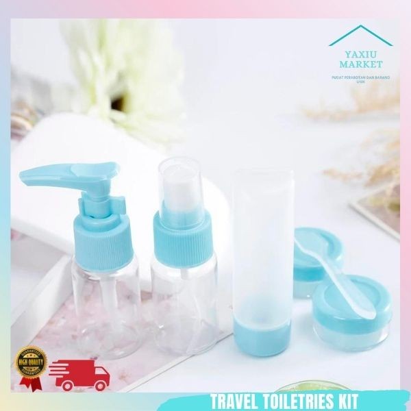 Terlaris Botol Travel Kit Botol Kosong Travel Toileteries Kit Set 7 In 1